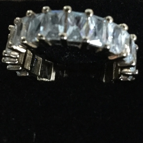 18K Gold-Plated Brass, Emerald Cut CZ Ring, New! - Picture 2 of 6
